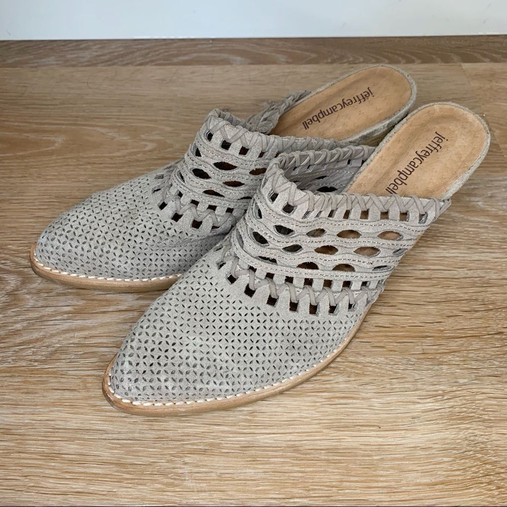 Jeffrey Campbell Size 8.5 Favella Western Perforated Mules